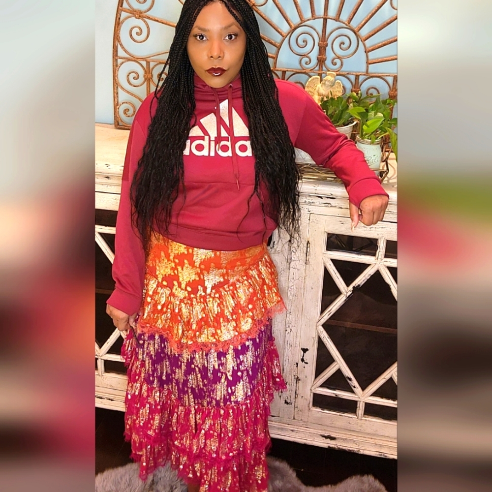 Beautiful Vintage Tierd Maxi Skirt